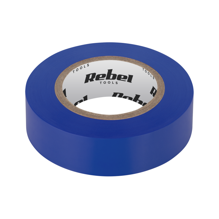Taśma izolacyjna klejąca REBEL (0,13 mm x 19 mm x 20 yd) niebieska Taśma izolacyjna klejąca REBEL (0,13 mm x 19 mm x 20 yd) niebieska