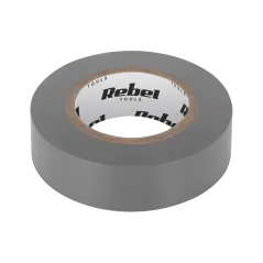 Taśma izolacyjna klejąca REBEL (0,13 mm x 19 mm x 20 yd) szara