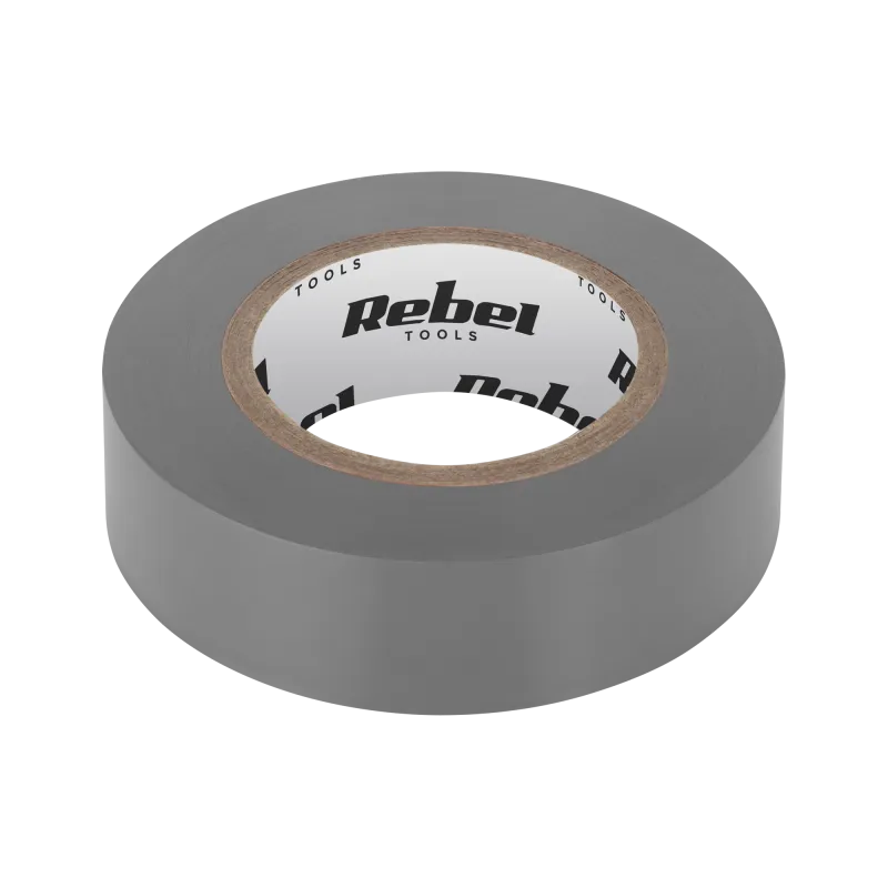 Taśma izolacyjna klejąca REBEL (0,13 mm x 19 mm x 20 yd) szara