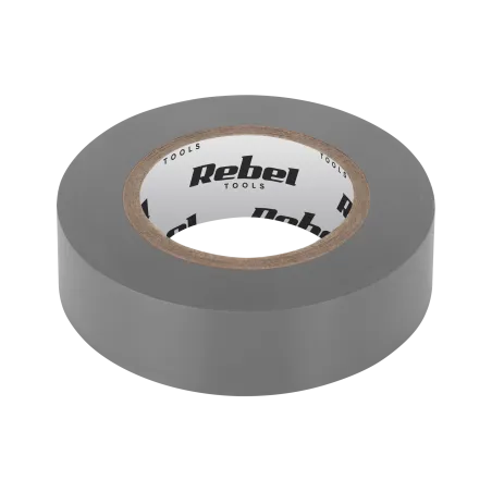 Taśma izolacyjna klejąca REBEL (0,13 mm x 19 mm x 20 yd) szara