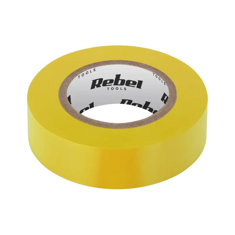 Taśma izolacyjna klejąca REBEL (0,13 mm x 19 mm x 20 yd) żółta Taśma izolacyjna klejąca REBEL (0,13 mm x 19 mm x 20 yd) żółta