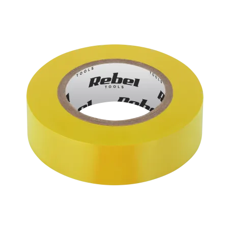 Taśma izolacyjna klejąca REBEL (0,13 mm x 19 mm x 20 yd) żółta