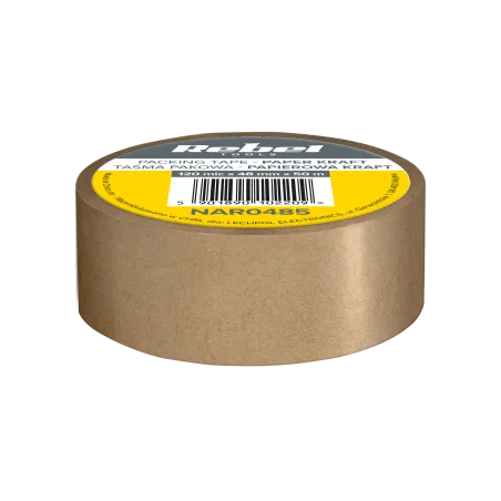 Taśma pakowa papierowa kraft REBEL (120mic x 48 mm x 50 m)