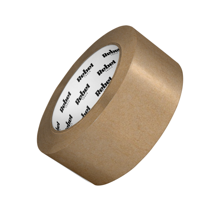 Taśma pakowa papierowa kraft REBEL (120mic x 48 mm x 50 m) Taśma pakowa papierowa kraft REBEL (120mic x 48 mm x 50 m)