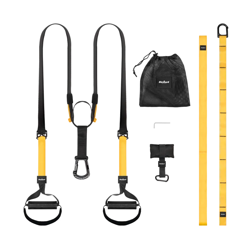 Taśmy treningowe TRX P3-3 , pasy do ćwiczeń, REBEL ACTIVE Taśmy treningowe TRX P3-3 , pasy do ćwiczeń, REBEL ACTIVE