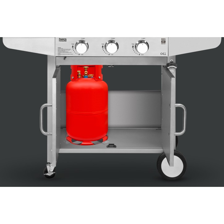 Teesa BBQ 3001 Master Grill gazowy - 3 palniki- miejsce na butlę Teesa BBQ 3001 Master Grill gazowy - 3 palniki- miejsce na butlę