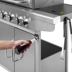 Teesa BBQ 5001 Master Grill gazowy - 5 palinków - miejsce na butlę