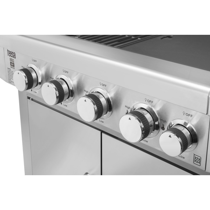 Teesa BBQ 5001 Master Grill gazowy - 5 palinków - miejsce na butlę Teesa BBQ 5001 Master Grill gazowy - 5 palinków - miejsce na butlę