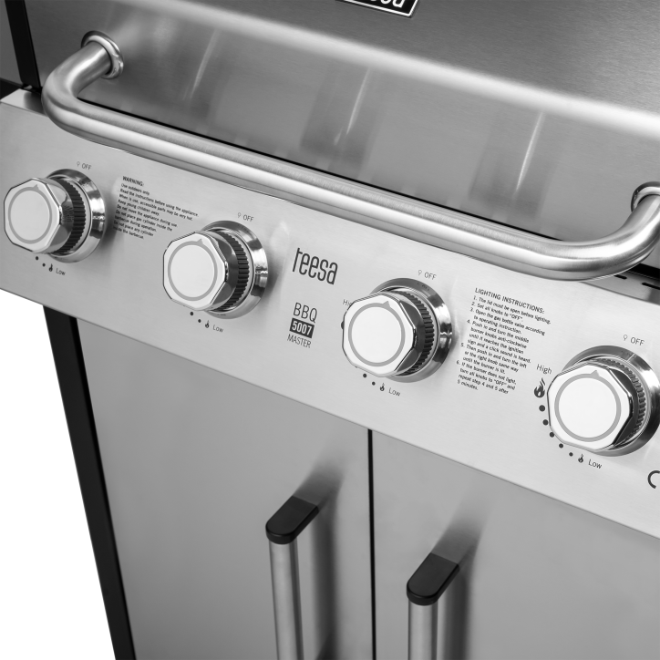 Teesa BBQ 5007 MASTER grill gazowy - 5 palników- miejsce na butlę Teesa BBQ 5007 MASTER grill gazowy - 5 palników- miejsce na butlę