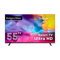 Telewizor Kruger&Matz 55" UHD Google TV DVB-T2/T/C H.265 HEVC