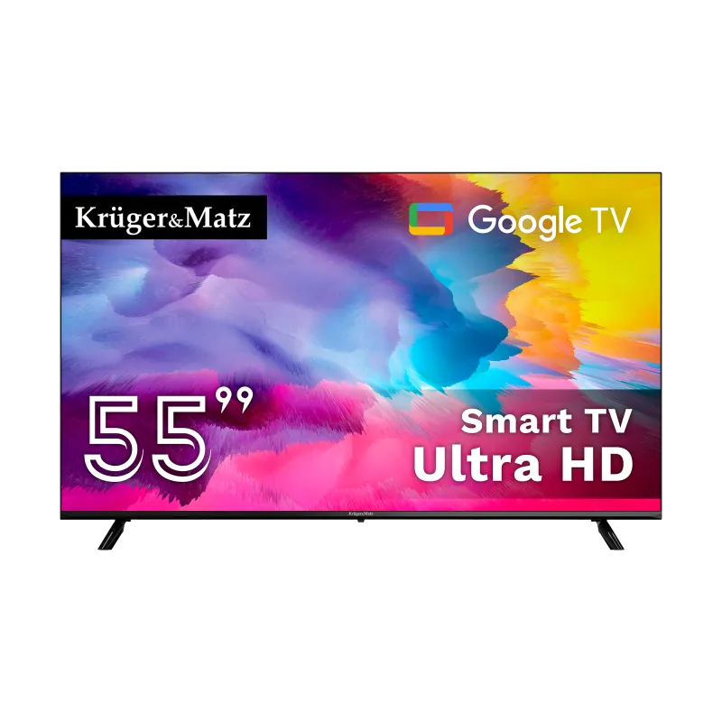 Telewizor Kruger&Matz 55" UHD Google TV DVB-T2/T/C H.265 HEVC Telewizor Kruger&Matz 55" UHD Google TV DVB-T2/T/C H.265 HEVC
