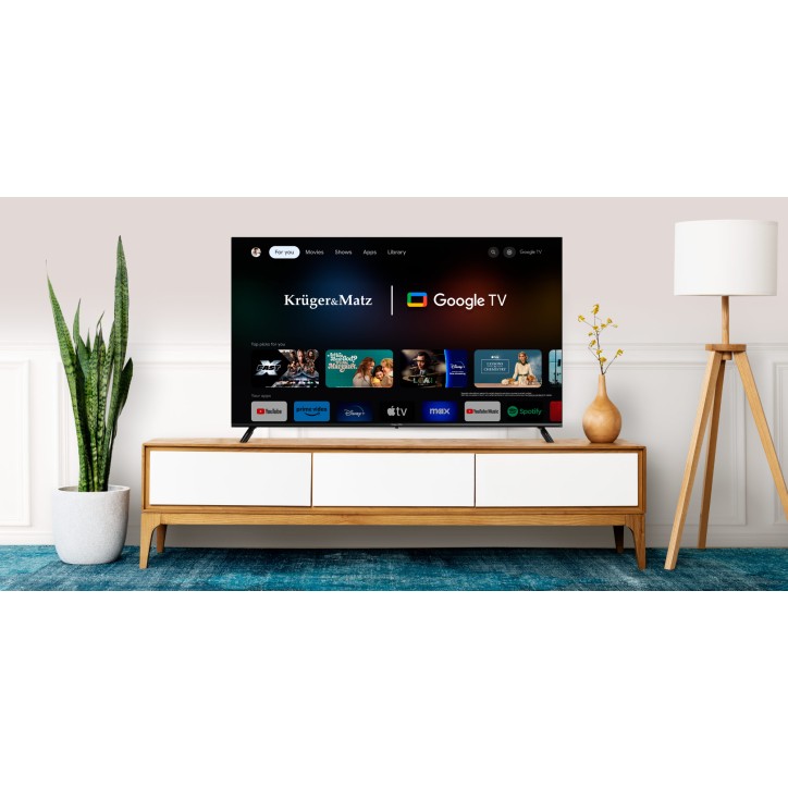 Telewizor Kruger&Matz 65" UHD Google TV DVB-T2/T/C H.265 HEVC Telewizor Kruger&Matz 65" UHD Google TV DVB-T2/T/C H.265 HEVC