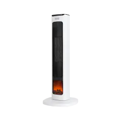 Termowentylator kolumnowy PTC Teesa z funkcją imitacji kominka.