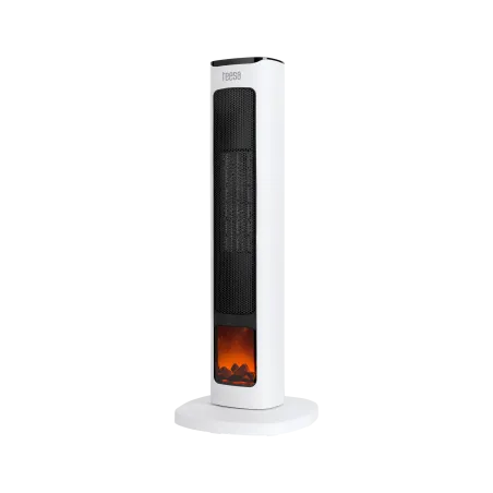 Termowentylator kolumnowy PTC Teesa z funkcją imitacji kominka.