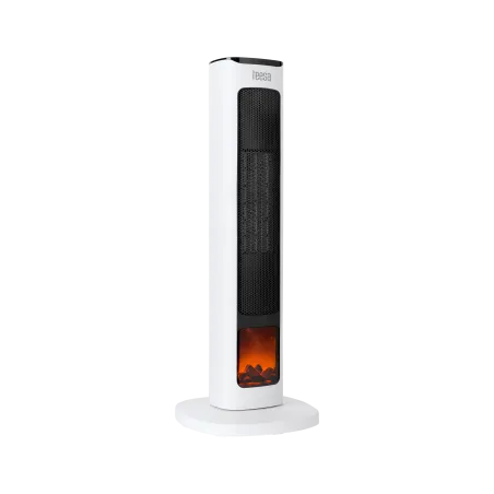 Termowentylator kolumnowy PTC Teesa z funkcją imitacji kominka.