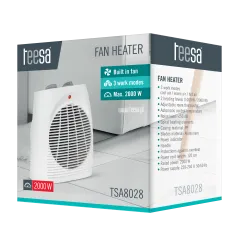 Termowentylator TEESA 1000/2000W (zabezpieczenie przed przegrzaniem)