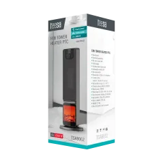 Grzejnik PTC Teesa z imitacją kominka (800/2000W)