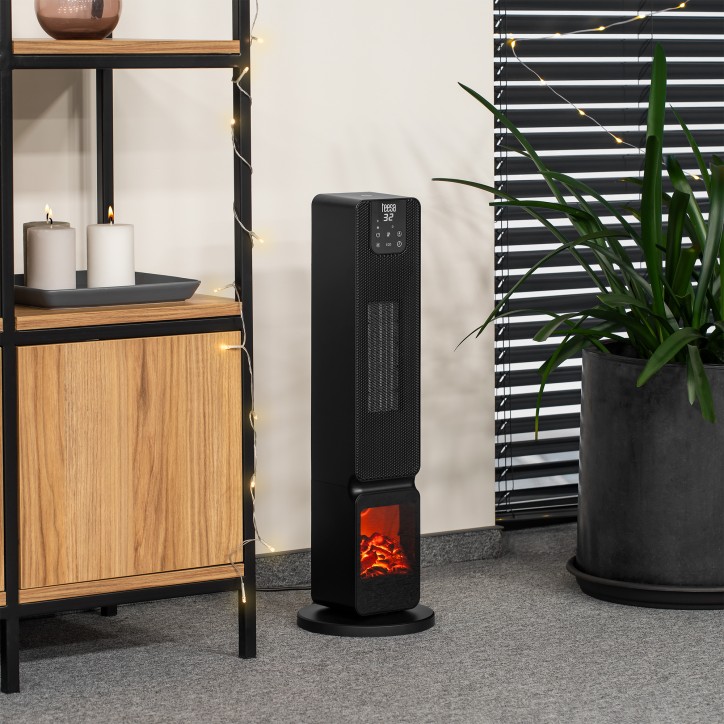 Grzejnik PTC Teesa z imitacją kominka (800/2000W) Grzejnik PTC Teesa z imitacją kominka (800/2000W)