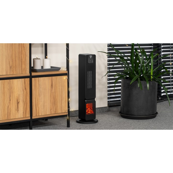 Grzejnik PTC Teesa z imitacją kominka (800/2000W) Grzejnik PTC Teesa z imitacją kominka (800/2000W)