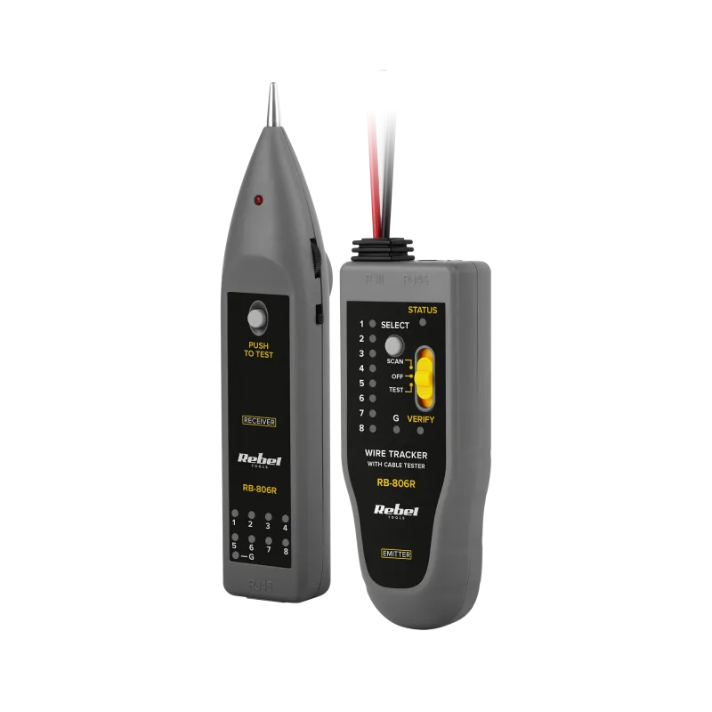 Tester linii telefonicznych (Szukacz par przew.) REBEL RB-806R Tester linii telefonicznych (Szukacz par przew.) REBEL RB-806R