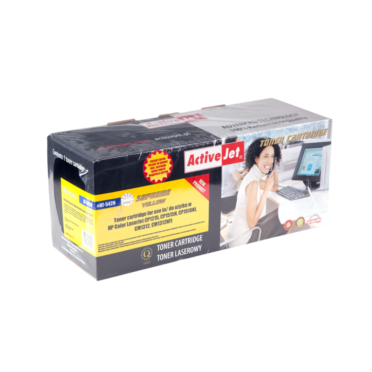 TONER ActiveJet do drukarki laserowej HP (125A CB542A) żółty TONER ActiveJet do drukarki laserowej HP (125A CB542A) żółty