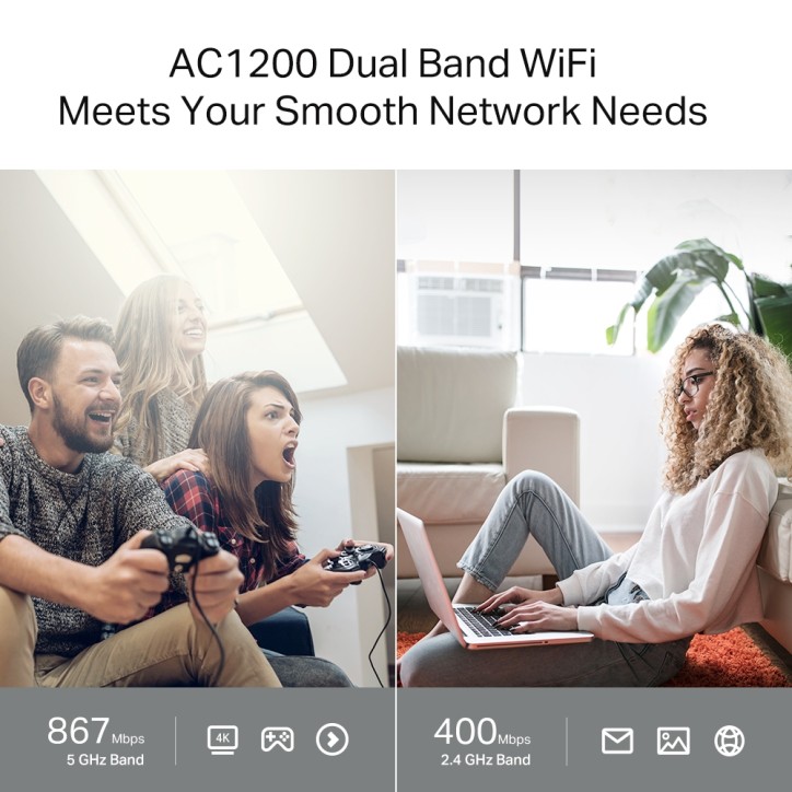 TP-LINK ROUTER AC1200 Archer C64, bezprzewodowy, dwupasmowy, 400/867Mb/s TP-LINK ROUTER AC1200 Archer C64, bezprzewodowy, dwupasmowy, 400/867Mb/s