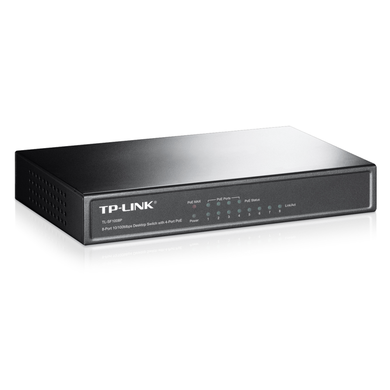 TP-LINK TL-SF1008P Switch PoE 8 portów 10/100Mbps (4xPoE)