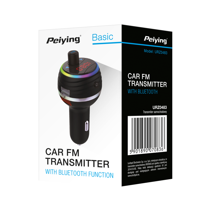 Transmiter samochodowy FM z funkcą bluetooth i dwoma gniazdami USB Transmiter samochodowy FM z funkcą bluetooth i dwoma gniazdami USB