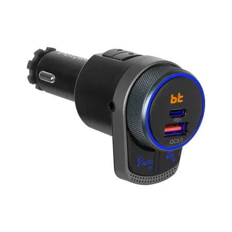 Transmiter samochodowy FM z funkcją bluetooth.