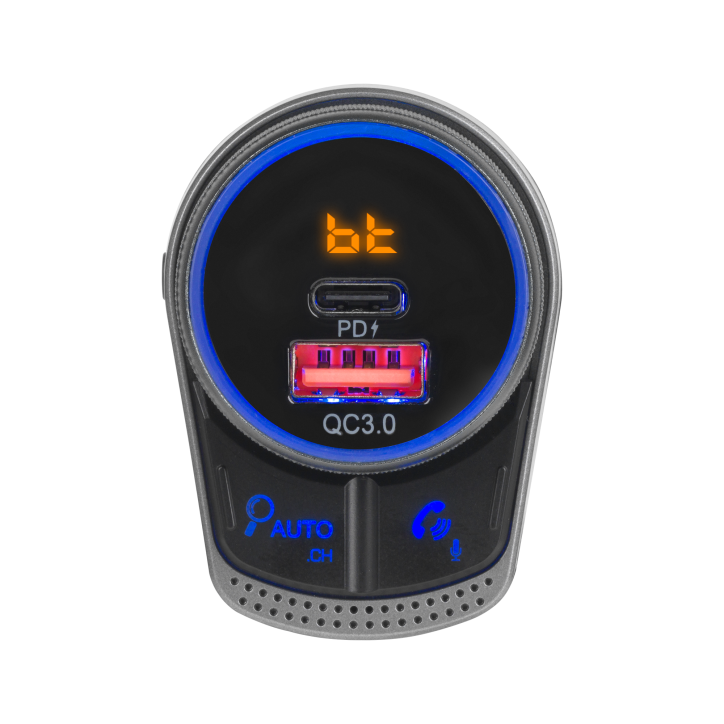 Transmiter samochodowy FM z funkcją bluetooth. Transmiter samochodowy FM z funkcją bluetooth.