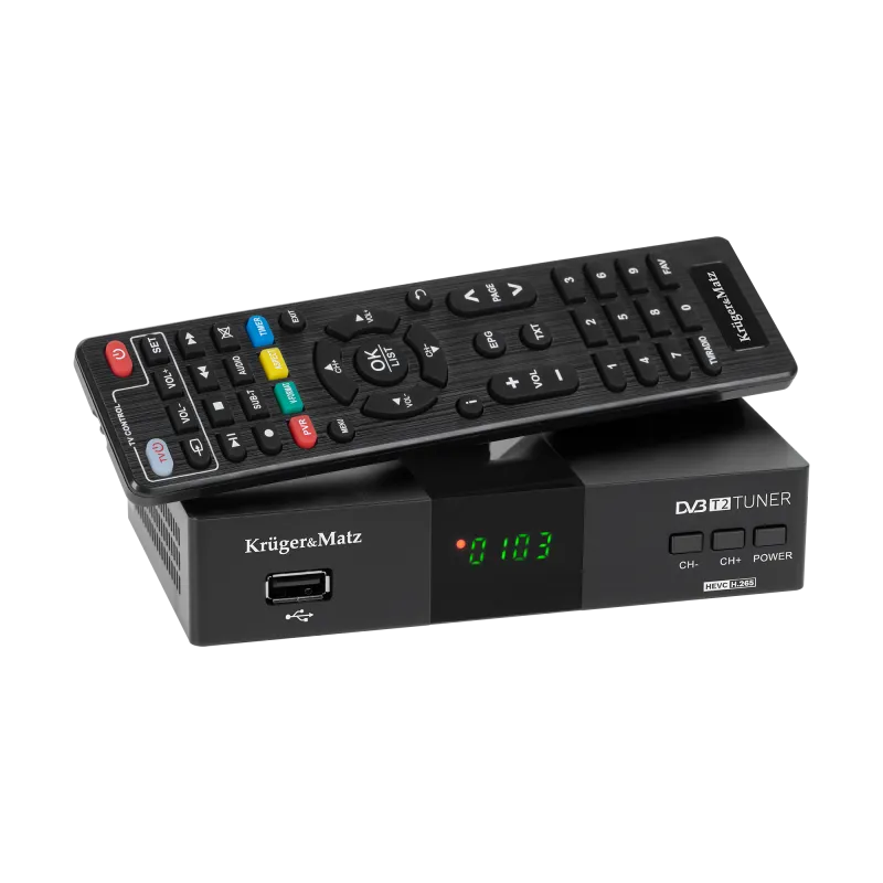 Tuner DVB-T2 H.265 HEVC Kruger&Matz Tuner DVB-T2 H.265 HEVC Kruger&Matz