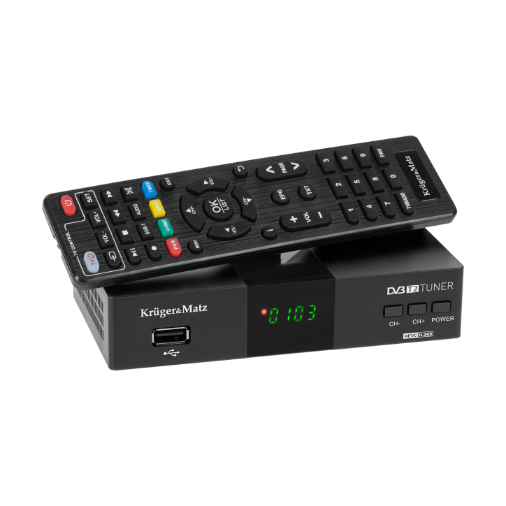 Tuner DVB-T2 H.265 HEVC Kruger&Matz Tuner DVB-T2 H.265 HEVC Kruger&Matz