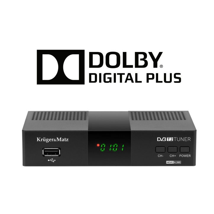 Tuner DVB-T2 H.265 HEVC Kruger&Matz Tuner DVB-T2 H.265 HEVC Kruger&Matz