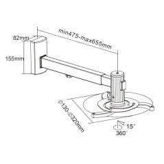 Uchwyt do projektorów do ściany