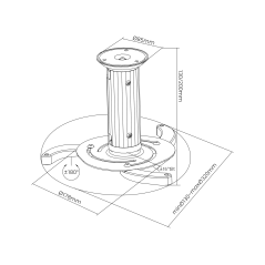 Uchwyt do projektorów sufitowy