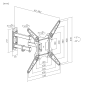 Uchwyt do ściany Kruger&Matz do LED TV 23-55 cali czarny (regulacja w pionie i w poziomie)