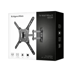 Uchwyt do ściany Kruger&Matz do LED TV 23-55 cali czarny (regulacja w pionie i w poziomie)