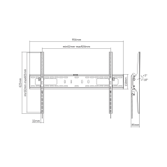 Uchwyt do ściany Kruger&Matz do LED TV 60-100 cali (regulacja w pionie)