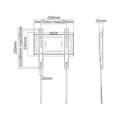 Uchwyt naścienny uniwersalny do LED TV (23-42") LP42-22F