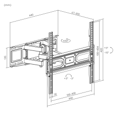 Uchwyt naścienny uniwersalny do LED TV (32"-70") regulacja w pionie i poziomie