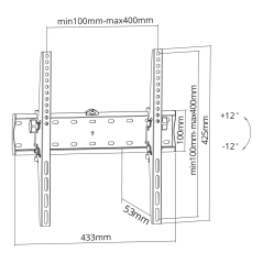 Uchwyt naścienny uniwersalny Kruger&Matz do LED TV (32-55") regulacja w pionie
