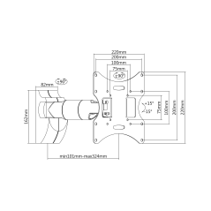 Uchwyt ścienny do TV 23-43" czarny LCD-UCH0042