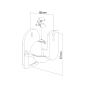 Uchwyt ścienny głośnikowy maks. obciążenie 3,5 kg