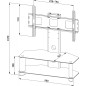 Uchwyt-stojak do LCD/Plasmy srebrny uniwersalny do 50kg/50"