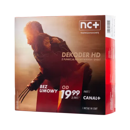 Usługa NC+ telewizja na kartę z Pakietem Start+ ITI2850ST oraz tunerem DVB-T2