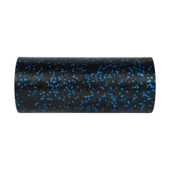 Wałek do masażu, roller piankowy gładki 14x33cm, kolor czarno-niebieski, materiał EPP, REBEL ACTIVE