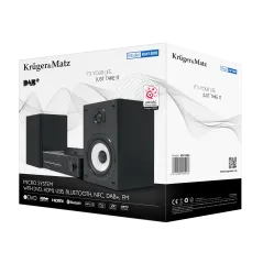 Wieża DVD Kruger&Matz KM1808 (DVD, HDMI, USB, Bluetooth, NFC, radio cyfrowe DAB+ i FM)