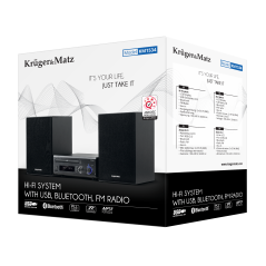 Wieża Kruger&Matz z CD, portem USB, Bluetooth i radiem FM