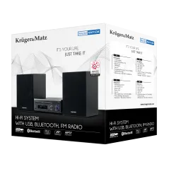Wieża Kruger&Matz z CD, portem USB, Bluetooth i radiem FM