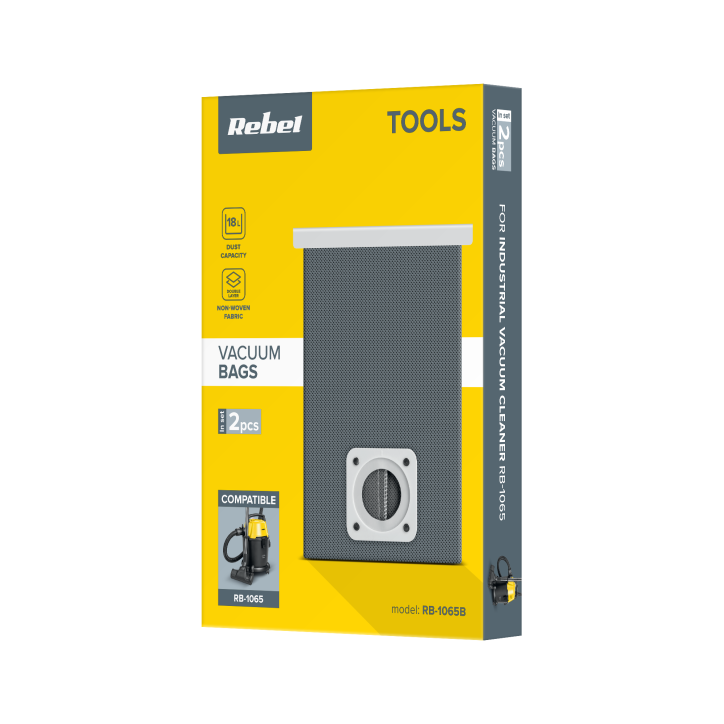 Worki do odkurzacza REBEL RB-1065 kpl/2szt Worki do odkurzacza REBEL RB-1065 kpl/2szt